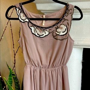 Willow & Clay | Dresses | 525 Boho Beaded Neckline Short Dress | Poshmark